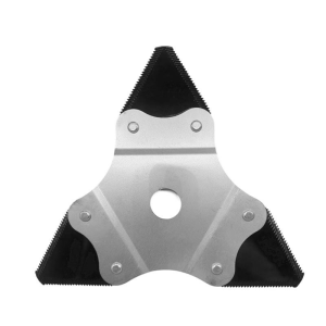 Brush Cutter Blade 3-Tooth Heavy Duty Steel Replacement for Landscaping Tool