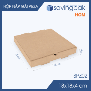 SPZ02 - 18x18x4 cm - 20 Hộp nắp gài pizza đa dụng - Hộp nắp gập hộp carton gói hàng hộp quà