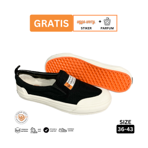 BONUS PARFUM SEPATU | SEPATU PRIA WANITA SEPATU CEWEK COWOK CASUAL KEREN BUAT GAYA TERBARU 2023 VIGGO UNITY OFFICIAL - SLIP ON BOLD BLACK WHITE SIZE 36-44 | BAHAN KANVAS | BEST SELLER | 0RIGINAL)