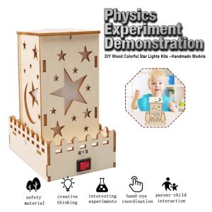 Projek RBT KSSR KSSM - Lampu Bintang Berwarna-Warni - STEM Reka Bentuk Teknologi Tahun 5 / DIY Wood Colorful Star Lights
