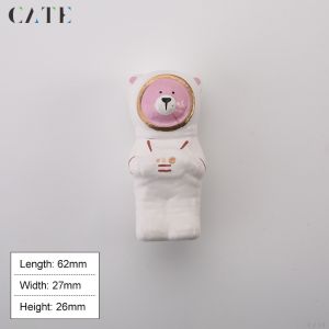 Simple Childrens Room Drawer Knobs Ceramic Animal Wardrobe Door Handle Simple Cabinet Single Hole Handle Cute Ceramic Handle