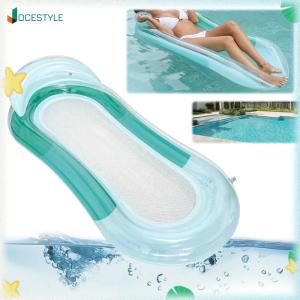 JOCESTYLE PVC Inflatable Water Float Bed Leak Proof Floating Lounge Bed Wear Resist Folding Water Float Chair Swimming Pool Accessories