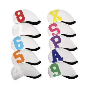 SERAPHYXO Sports 10Pcs/set Iron Wedge Protector With Number Design Golf Putter Accessories Protective Cover Golf Head Cover Golf Iron Headcover Protector Case Golf Iron Covers Set