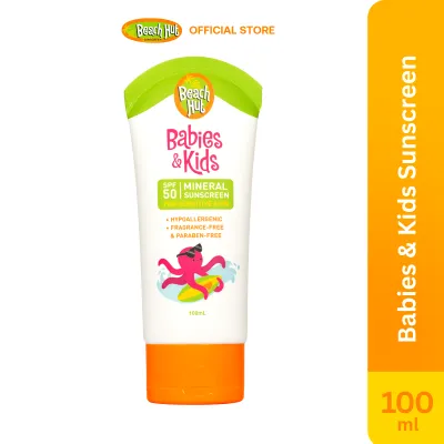 Beach Hut Sunblock Babies & Kids SPF50 Mineral Sunscreen Body Lotion 100mL