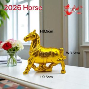 Jasongo123 Golden Goat Figurine 2027 Lucky Ornament Wealth Fortune Desktop Decor Home Office Shop Counter Gift