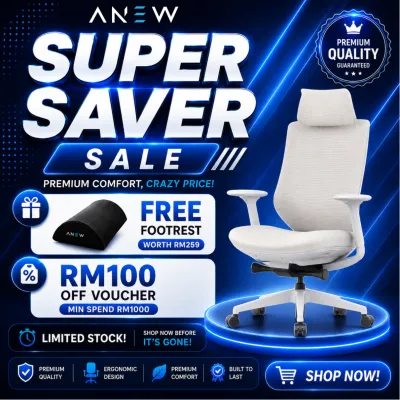 ANEW Spark Ergonomic Gaming Chair with Mid back or High Back | Kerusi Selesa Ergonomik Tulang Belakang