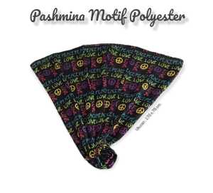 Kerudung Pashmina Motif Polyester | Hijab Pashmina 170cm x 65cm