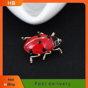 HB Fashion Enamel Red Ladybug Insect Brooches Beetle Pin Scarf Corsage Jewelry Gift