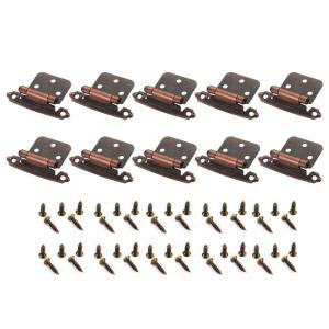 10Pcs Antique Self Closing Hinges Kitchen Cabinet Door Hinges Decorative Hardware for Bathroom Furniture Cupboard