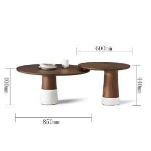 [Cozy ]Solid Wood Coffee Table Northern Europe Side Table Living Room Tea Table Coffee Table With Storage Sofa Side Table