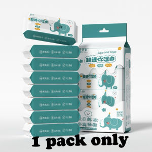 Mini Wet Tissue Disposable Baby Cleaning Wet Wipes Portable Mini Hand Mouth Wipes Small Pack Baby Cleaning Cartoon迷你湿纸巾