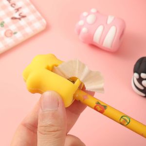 Amila Mèo hoạt hình Paw gọt bút chì mini xách tay gọt bút chì học sinh tiểu học gọt bút chì cầm tay gọt bút chì trẻ em văn phòng phẩm quà tặng