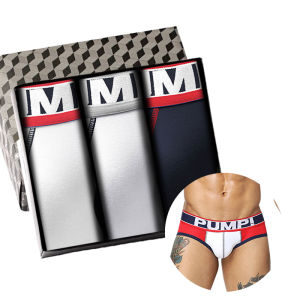 CMENIN PUMP 3Pcs 2022 ใหม่ผ้าฝ้ายระบายอากาศเซ็กซี่ชายชุดชั้นในกางเกงในชายกางเกงในกางเกงในชาย Jockstrap กางเกงในชาย Male HZBR3 กางเกงในผู้ชาย กางเกงใน - Lazada