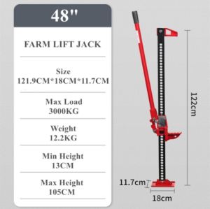 New Extreme Lift Jack 20 "33"48 "Farm Lift Jack Voor Suv offraod Rescue Rode Alle Cast Jack
