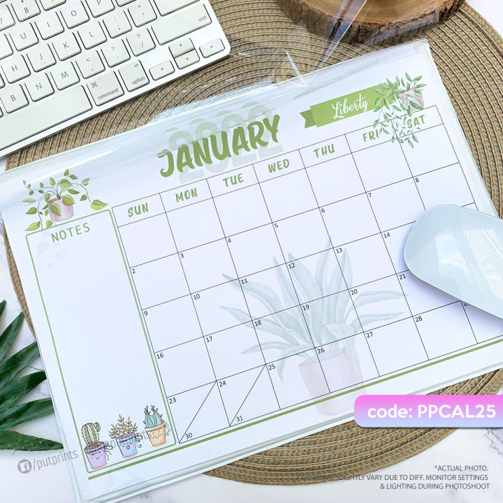 Plantita / Plantito Flat Desk Calendar FREE name for gifts or personal ...