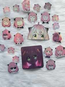 ANYA X SPY CUTE STICKER SET WATERPROOF SCRATCHPROOF PEEKER STICKER
