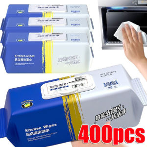 400Pcs Big Size Kitchen Cleaning Wipes Disposable Kitchen Wet Wipes Water Stain Grease Oil Stains Removing Wipe Detergent Tissue Super Absorbent Towels for Kitchen Office Household Wiping Cloth Towel