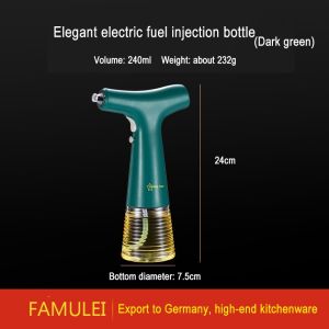 Famulei Elegant Electric Dual-mode Oil Spray Bottle Fuel Injection Bottle 240ml / USB Charging