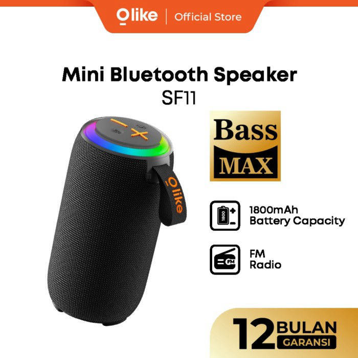 OLIKE Speaker Bluetooth SF11 with LED Light HD Audio Stereo Bass