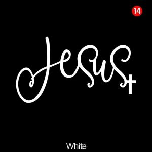 Jesus Heart Cross Sticker for Car Accessories Vinyl Car Sticker Waterproof Design Hologram Sticker Decals Religious Stickers