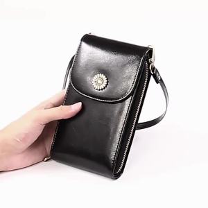 2025 กระเป๋าศัพท์สไตล์ใหม่สำหรับผู้หญิง กระเป๋าสะพายข้างขนาดเล็กสำหรับฤดูร้อน กระเป๋าหนังแท้แบบสะพายไหล่เดียวขนาดเล็กสำหรับผู้หญิง