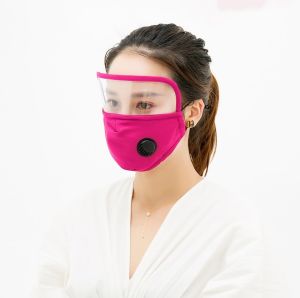 Khẩu trang có kính bảo hộ chống giọt bắn kèm 2 tấm lọc than hoạt tính 5 lớp kháng khuẩn chống bụi mịn có van thở thông thoáng