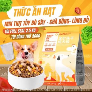 Thức ăn hạt cho chó mix topping bò gà chà bông Dong Pet (đặc biệt dành cho cún kén ăn) - Sumiho Pet Boutique
