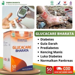 Obat Gula Darah Tinggi Diabetes Kencing Manis Herbal Glucacare Bharata 100% Asli