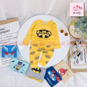 [FREESHIP] Bộ Ngủ Dài Tay Minky Mom Cho Bé Trai BX09 Chất Liệu Thun Lạnh Mềm Mỏng Nhẹ Thoáng Mát Thiết Kế Họa Tiết Siêu Nhân - Bé Xinh Shop