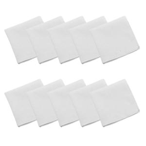 10Pieces White Handkerchiefs From Polyester Cotton Handkerchief Set Perfectly for Sensitive Skin and Daily Use