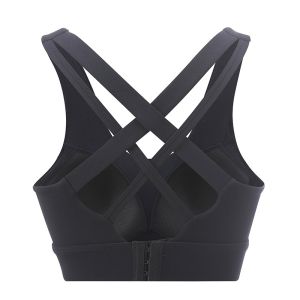 High Impact Sports Bra Push Up Fixed Chest Pad Adjustable Back Buckle Patchwork for Women Gym Running Workout Yoga Bra