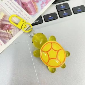4.5CM Cartoon Cartoon Luminous Door Buckle Little Turtle Cute Doll Colorful Resin Keychain Bag Ornaments