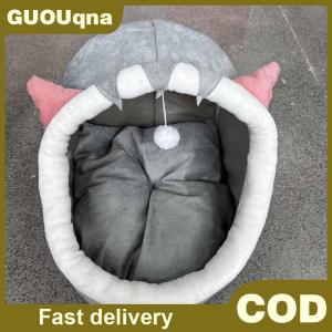 GUOUqna Mèo giường nhà kennel tổ Vòng vật nuôi ngủ hang động mèo con giường vật nuôi giỏ ấm cúng mèo con Lounger đệm nhà Mèo Lều nhà chó nhà