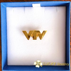 Huy hiệu cài áo VTV mạ vàng 24K - Thiết kế theo yêu cầu Quận 1 HCM