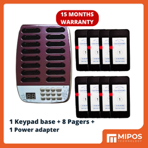 Restaurant Pager Wireless Calling System | 16 Pagers | Pager Queue System / 叫號器 取餐器 无线取餐牌