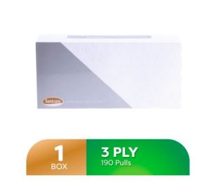Sanicare Facial Tissue Unscented 3Ply 190 Pulls