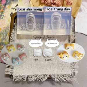 Khuôn mèo kitty nón không kèm phụ kiện đính silicon làm nail