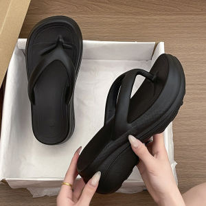 [Free Shipping] WomenS Flip-Flops 2026 Spring/Summer New Style Wedge Heel Casual And Fashionable Thick-Soled Beach Flip-Flops