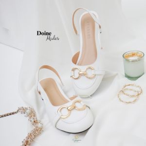 Syazani Doine Sepatu Mules Flast Shoes Wanita Cewek perempuan kekinian dan empuk