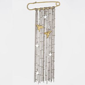 THANKSKY dây chuyền chim bồ câu hòa bình Trâm cài tua dài Chim Ngôi sao năm cánh Kim buộc cổ áo Kẹp siết eo Quá phóng đại Chuỗi nhiều lớp Phụ Kiện Trang Phục