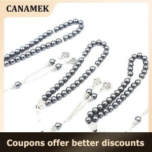 【 CANAMEK 】 8MM Round Beads Gallstone Type Middle Eastern Islam Muslim Tasby Handmade Rosary