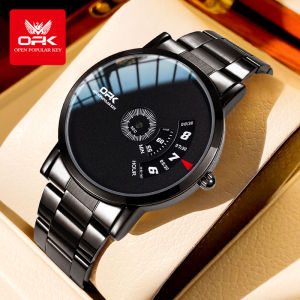 OPK Jam Tangan Pria Dewasa 2024 Anti Air ORI Terbaru Original Asli Cowok Stainless Steel Luxury Bisnis Kasual Quartz Watch Free BOX