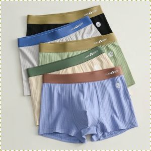 Mens Underwear Elastic Waistband Panties Large Size Skin-friendly Double-layer Breathable Inner Gear