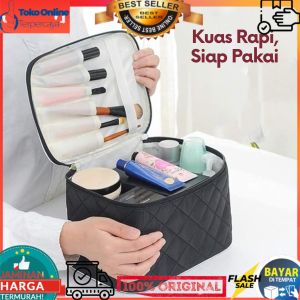 Fx - Tas Kosmetik Pouch Travel Wanita Nilon Tempat Penyimpanan Make Up Organizer Bag Muat Banyak - GRATIS BIAYA PENGIRIMAN !!!