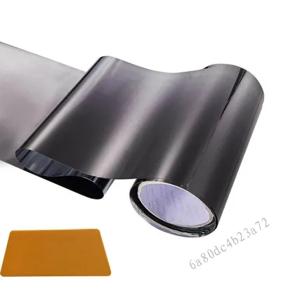 20x150cm Gradient Black Clear Solar Film for Car Windscreen - Anti-UV Sun Shade