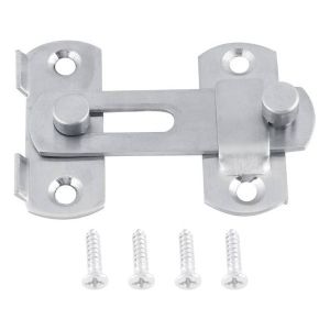 Stainless Steel Safety Hasp Door Lock for Bathroom Bedroom Door Catch Latch (NO screw)