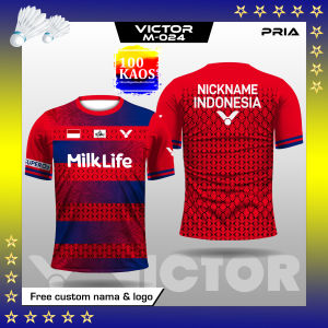 Jersey Badminton pria dewasa lengan pendek 01