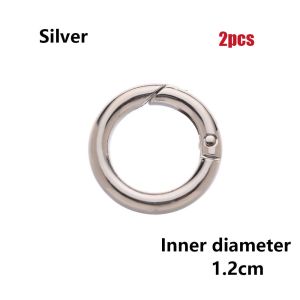 LUMIYA 2/5pcs Black gold silver Round Push Trigger Plated Gate Snap Clasp Clip Bag Belt Buckle Carabiner Purses Handbags Spring O-Ring Buckles