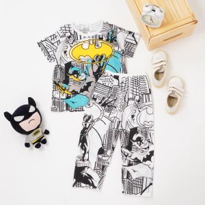 Chocopeach Pakaian Anak Laki-Laki Full Motif Kaos Pendek dan Lengan Panjang