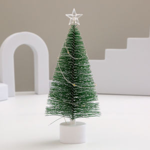 3Pcs Mini Luminous Christmas Tree Ornaments Artificial Xmas Trees Lights Glow in The Dark for New Year Party Lighting Home Decoration
